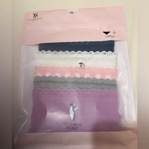 Victoria's Secret 5-pack Cotton Lace-Waist Cheeky Panties